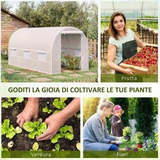 Outsunny σήραγγα θερμοκηπίου με κατασκευή από γαλβανισμένο χάλυβα κ...
