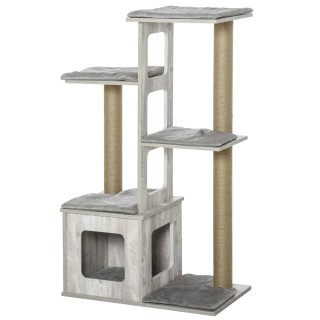 PawHut Multi-level Cat Scratching Post Tree, Κρεβάτι και σχοινιά απ... PawHut Multi-level Cat Scratching Post Tree, Κρεβάτι και σχοινιά απ...
