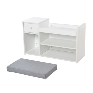 Πάγκος Αποθήκευσης Παπουτσιών με 3 Ράφια 1 Συρτάρι και Κάθισμα 49 x... Πάγκος Αποθήκευσης Παπουτσιών με 3 Ράφια 1 Συρτάρι και Κάθισμα 49 x...