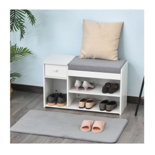 Πάγκος Αποθήκευσης Παπουτσιών με 3 Ράφια 1 Συρτάρι και Κάθισμα 49 x... Πάγκος Αποθήκευσης Παπουτσιών με 3 Ράφια 1 Συρτάρι και Κάθισμα 49 x...