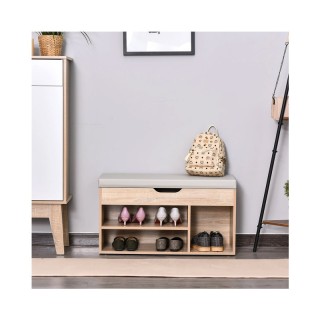 Πάγκος Αποθήκευσης Παπουτσιών με 3 Ράφια και Κάθισμα 43 x 80 x 30 c... Πάγκος Αποθήκευσης Παπουτσιών με 3 Ράφια και Κάθισμα 43 x 80 x 30 c...