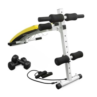 Πάγκος Κοιλιακών και Ασκήσεων Sit Up με 2 Λάστιχα Αντίστασης και 2 ...