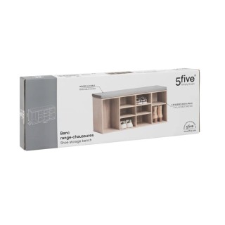 Πάγκος Αποθήκευσης Παπουτσιών με Μαξιλάρι και 8 Ράφια 105 x 34 x 49... Πάγκος Αποθήκευσης Παπουτσιών με Μαξιλάρι και 8 Ράφια 105 x 34 x 49...