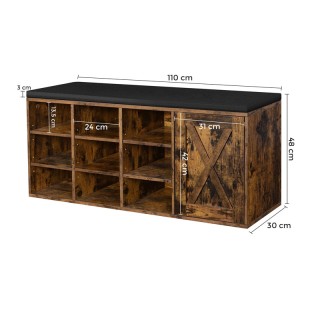 Πάγκος Αποθήκευσης Παπουτσιών με Κάθισμα και 9 Διαμερίσματα 110 x 3... Πάγκος Αποθήκευσης Παπουτσιών με Κάθισμα και 9 Διαμερίσματα 110 x 3...