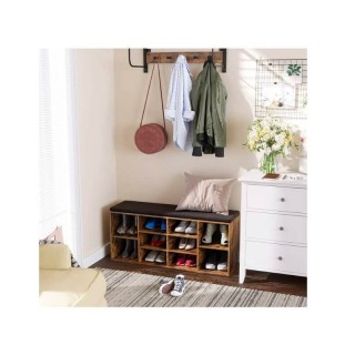 Πάγκος Αποθήκευσης Παπουτσιών με Μαξιλάρι και 10 Διαμερίσματα 104 x...