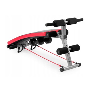 Πάγκος Κοιλιακών και Ασκήσεων Sit Up με 2 Λάστιχα Αντίστασης και 2 ...