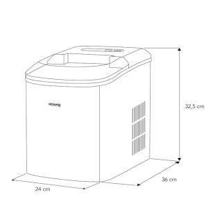Παγομηχανή 2.1 Lt 12 Kg / 24h 120 W H.Koenig ICEK12