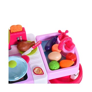 Παιδική Κουζίνα 78 x 29 x 87 cm με Αξεσουάρ HOMCOM 350-047 Παιδική Κουζίνα 78 x 29 x 87 cm με Αξεσουάρ HOMCOM 350-047