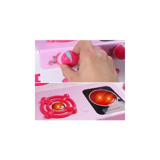 Παιδική Κουζίνα 78 x 29 x 87 cm με Αξεσουάρ Χρώματος Ροζ Hoppline H...