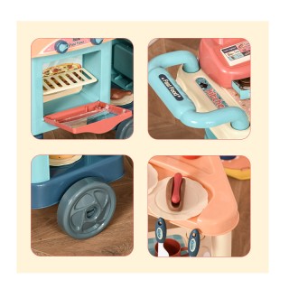 Παιδική Κουζίνα - Τρόλεϊ με Αξεσουάρ 79.5 x 33 x 90.5 cm HOMCOM 350...