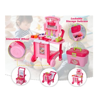 Παιδική Κουζίνα - Τρόλεϊ με Αξεσουάρ 59.7 x 47 x 42.5 cm HOMCOM 350...