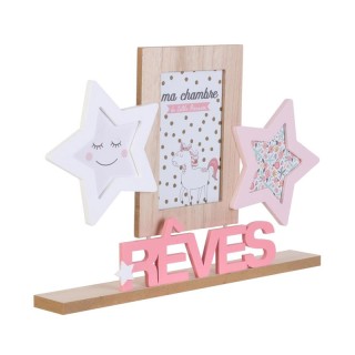 Παιδική Ξύλινη Κορνίζα 3 Θέσεων 25 x 5 x 38 cm Home Deco Kids HD2360