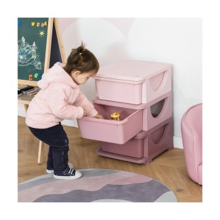 Παιδική Πλαστική Συρταριέρα με 3 Συρτάρια 37 x 37 x 56.5 cm Χρώματο...