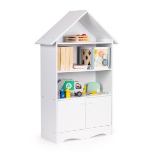 Παιδική Ξύλινη Βιβλιοθήκη με 3 Ράφια και 1 Ντουλάπι 74 x 28.5 x 115... Παιδική Ξύλινη Βιβλιοθήκη με 3 Ράφια και 1 Ντουλάπι 74 x 28.5 x 115...