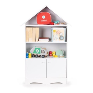 Παιδική Ξύλινη Βιβλιοθήκη με 3 Ράφια και 1 Ντουλάπι 74 x 28.5 x 115... Παιδική Ξύλινη Βιβλιοθήκη με 3 Ράφια και 1 Ντουλάπι 74 x 28.5 x 115...