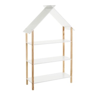 Παιδική Ξύλινη Βιβλιοθήκη Montessori σε Σχήμα Σπιτιού με 3 Ράφια 79...