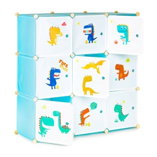Σύστημα Αποθήκευσης - Παιδική Αρθρωτή Ραφιέρα με 9 Κύβους 109 x 37 ...