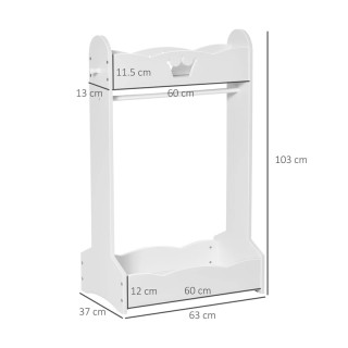 Παιδική Επιδαπέδια Ξύλινη Κρεμάστρα 63 x 37 x 103 cm HOMCOM 311-030 Παιδική Επιδαπέδια Ξύλινη Κρεμάστρα 63 x 37 x 103 cm HOMCOM 311-030