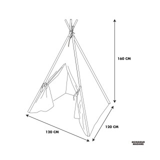 Παιδική Ινδιάνικη Σκηνή 120 x 120 x 160 cm Χρώματος Μπλε Monsieur M... Παιδική Ινδιάνικη Σκηνή 120 x 120 x 160 cm Χρώματος Μπλε Monsieur M...