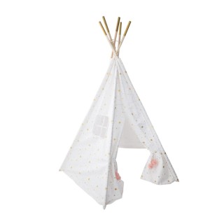 Παιδική Ινδιάνικη Σκηνή 130 x 130 x 160 cm Χρώματος Λευκό Atmospher... Παιδική Ινδιάνικη Σκηνή 130 x 130 x 160 cm Χρώματος Λευκό Atmospher...