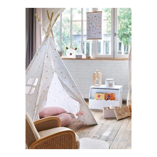 Παιδική Ινδιάνικη Σκηνή 130 x 130 x 160 cm Χρώματος Λευκό Atmospher... Παιδική Ινδιάνικη Σκηνή 130 x 130 x 160 cm Χρώματος Λευκό Atmospher...