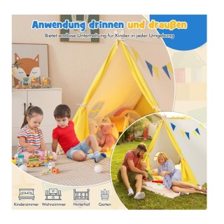 Παιδική Ινδιάνικη Σκηνή 137 x 145 x 121 cm Costway TP10145BE Παιδική Ινδιάνικη Σκηνή 137 x 145 x 121 cm Costway TP10145BE