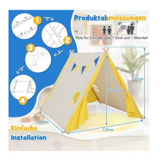 Παιδική Ινδιάνικη Σκηνή 137 x 145 x 121 cm Costway TP10145BE Παιδική Ινδιάνικη Σκηνή 137 x 145 x 121 cm Costway TP10145BE