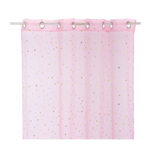 Παιδική Κουρτίνα με Τρουκς 140 x 250 cm Pink Gold Stars Atmosphera ...