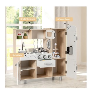 Παιδική Κουζίνα με Αξεσουάρ 72.5 x 29 x 81.5 cm Costway TY327903 Παιδική Κουζίνα με Αξεσουάρ 72.5 x 29 x 81.5 cm Costway TY327903