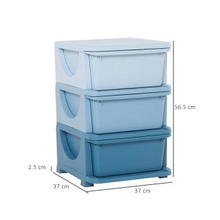 Παιδική Πλαστική Συρταριέρα με 3 Συρτάρια 37 x 37 x 56.5 cm HOMCOM ... Παιδική Πλαστική Συρταριέρα με 3 Συρτάρια 37 x 37 x 56.5 cm HOMCOM ...