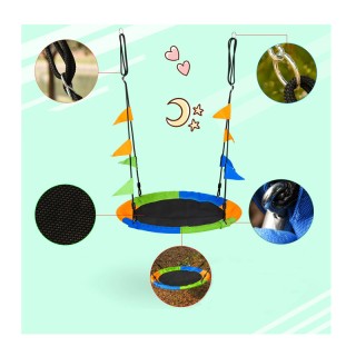 Παιδική Στρογγυλή Κούνια Δέντρου 100 x 180 cm Outsunny 344-031 Παιδική Στρογγυλή Κούνια Δέντρου 100 x 180 cm Outsunny 344-031