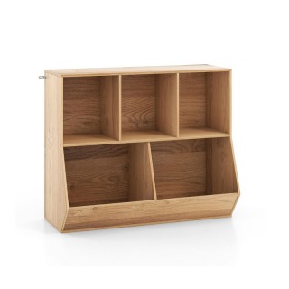 Παιδική Ξύλινη Ραφιέρα με 5 Διαμερίσματα 90 x 40 x 76 cm Costway JZ... Παιδική Ξύλινη Ραφιέρα με 5 Διαμερίσματα 90 x 40 x 76 cm Costway JZ...