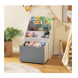 Παιδική Ξύλινη Βιβλιοθήκη 50 x 28 x 70 cm Costway TP10096GR