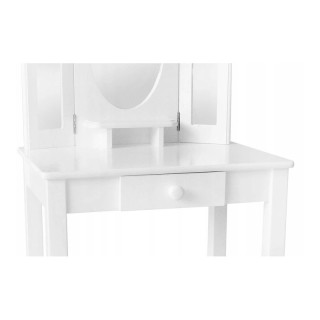 Παιδικό Ξύλινο Μπουντουάρ με Καθρέπτη και Σκαμπό 48 x 34.5 x 82 cm ...