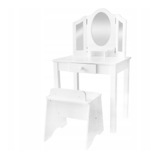 Παιδικό Ξύλινο Μπουντουάρ με Καθρέπτη και Σκαμπό 48 x 34.5 x 82 cm ... Παιδικό Ξύλινο Μπουντουάρ με Καθρέπτη και Σκαμπό 48 x 34.5 x 82 cm ...