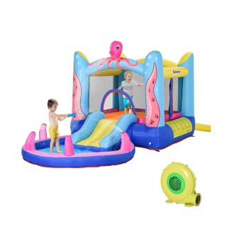 Παιδικό Φουσκωτό Κάστρο - Τραμπολίνο με Πισίνα και Τσουλήθρα 380 x ...