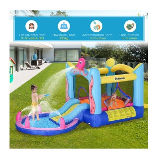 Παιδικό Φουσκωτό Κάστρο - Τραμπολίνο με Πισίνα και Τσουλήθρα 380 x ...