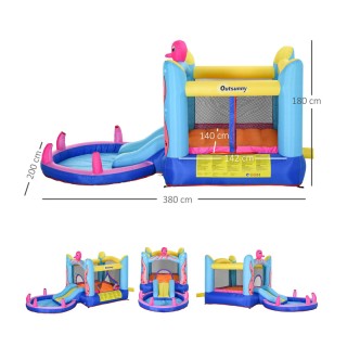 Παιδικό Φουσκωτό Κάστρο - Τραμπολίνο με Πισίνα και Τσουλήθρα 380 x ... Παιδικό Φουσκωτό Κάστρο - Τραμπολίνο με Πισίνα και Τσουλήθρα 380 x ...