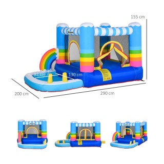 Παιδικό Φουσκωτό Κάστρο - Τραμπολίνο με Πισίνα 290 x 200 x 155 cm O... Παιδικό Φουσκωτό Κάστρο - Τραμπολίνο με Πισίνα 290 x 200 x 155 cm O...