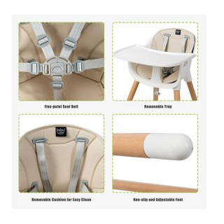 Παιδικό Κάθισμα Φαγητού 2 σε 1 Costway BB5459