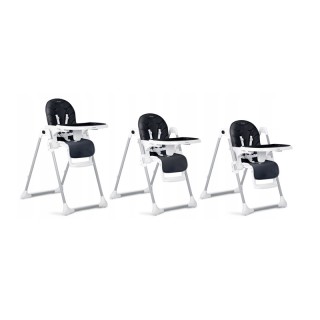 Παιδικό Κάθισμα Φαγητού 3 σε 1 με Μεταλλικό Σκελετό Χρώματος Μαύρο ...
