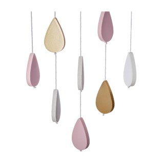 Παιδικό Ξύλινο Κρεμαστό Διακοσμητικό Σύννεφο 61.5 cm Χρώματος Ροζ A...