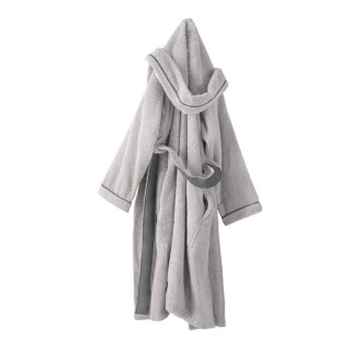 Παιδικό Μπουρνούζι με Κουκούλα 100% Βαμβάκι Χρώματος Γκρι Guy Laroc...