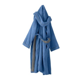 Παιδικό Μπουρνούζι με Κουκούλα 100% Βαμβάκι Χρώματος Μπλε Guy Laroc...