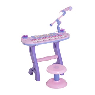 Παιδικό Πιάνο με Μικρόφωνο και Σκαμπό 55 x 24 x 83 cm HOMCOM 390-011 Παιδικό Πιάνο με Μικρόφωνο και Σκαμπό 55 x 24 x 83 cm HOMCOM 390-011