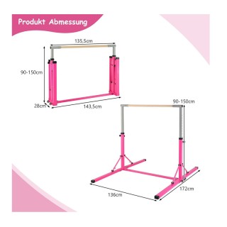 Παιδικό Ρυθμιζόμενο Μονόζυγο Δαπέδου 136 x 172 x 90-150 cm Costway ... Παιδικό Ρυθμιζόμενο Μονόζυγο Δαπέδου 136 x 172 x 90-150 cm Costway ...