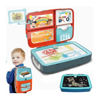 Παιδικό Σακίδιο Πλάτης με Μαγνητικό Μαυροπίνακα Διπλής Όψεως Χρώματ...