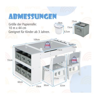 Παιδικό Σετ με Τραπέζι Δραστηριοτήτων / Καβαλέτο και 2 Καρέκλες 109...