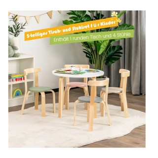 Παιδικό Σετ με Τραπέζι και 4 Καρέκλες Costway HY10044MS