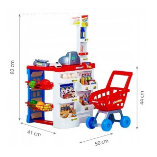 Παιδικό Σετ Σούπερ Μάρκετ με Καρότσι και Αξεσουάρ 47 τμχ Multistore...